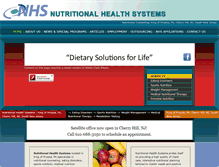 Tablet Screenshot of nutritionalhealthsystems.com